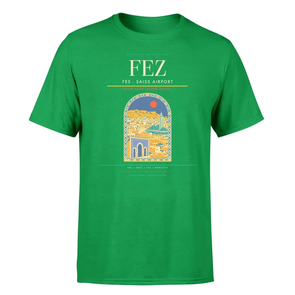 Fes (FEZ) T-Shirt single-side front print in Green | fes-fez-double-side-t-shirt