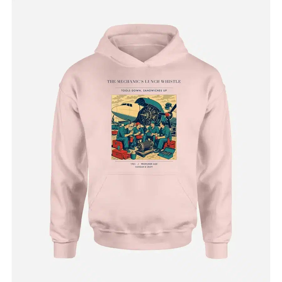 VINTAGE G4452 - The Mechanic's Lunch Whistle - Premium Hoodie design on pink premium