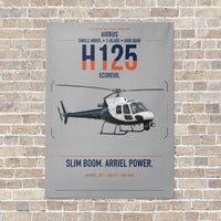 Thumbnail for Airbus H125 vertical canvas print - no frame - light gray background
