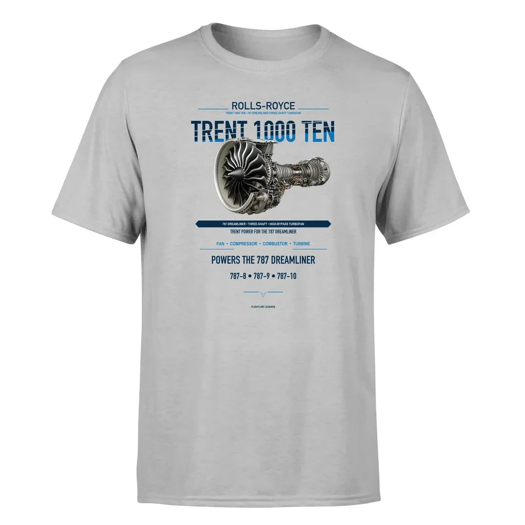 Trent 1000 TEN design on light gray single side