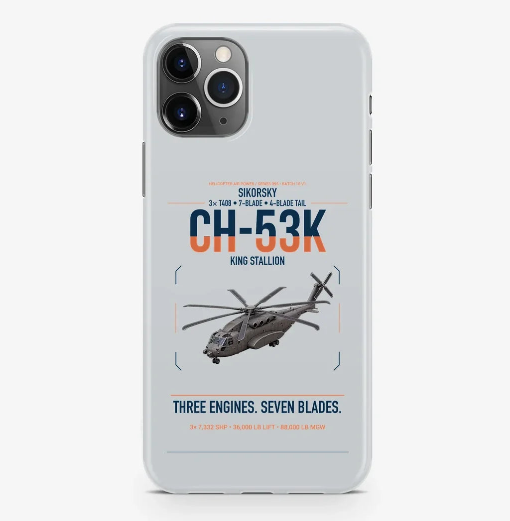 Sikorsky CH-53K King Stallion design on light gray magsafe iphone case, for iPhone Pro Max