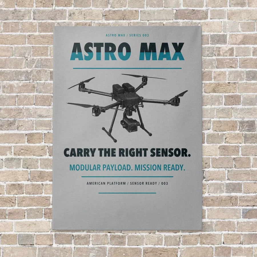 Freefly Astro Max vertical canvas print - no frame - light gray background