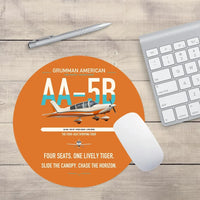 Thumbnail for Grumman American AA-5B Tiger design on orange round mouse pad