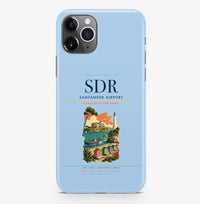 Thumbnail for Santander Airport (SDR) design on light blue iPhone 16 Pro MagSafe case