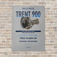 Thumbnail for TRENT 900 vertical canvas print - no frame - light gray background