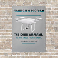 Thumbnail for DJI Phantom 4 Pro V2.0 vertical canvas print - no frame - light gray background