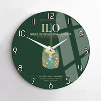 Thumbnail for Iloilo International Airport ILO Wall-Clock No-Frame - Dark Green