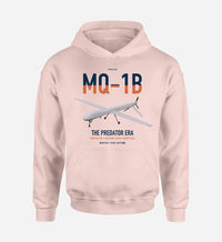 Thumbnail for MQ-1B Predator design on pink double-side hoodie, single-side print