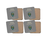 Thumbnail for McGhee Tyson Airport Knoxville (TYS) design on gray 4 pieces set coaster