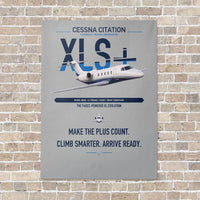 Thumbnail for Cessna Citation XLSPlus vertical canvas print - no frame - light gray background
