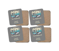 Thumbnail for Cessna T210N Centurion design on gray 4 pieces set coaster