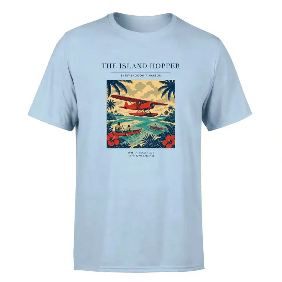 VINTAGE G4024 - The Island Hopper - Premium T-Shirt design on lightblue premium t shirt