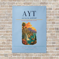 Thumbnail for Antalya Airport AYT - Canvas No Frame - Light Blue