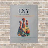 Thumbnail for Lanai Airport LNY vertical canvas print - no frame - light gray background