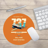 Thumbnail for Boeing 737-500 Classic design on orange round mouse pad