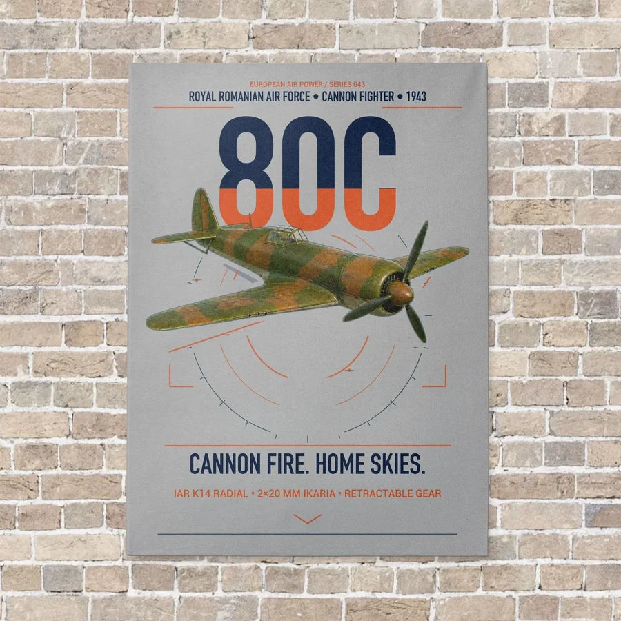 IAR 80C vertical canvas print - no frame - light gray background