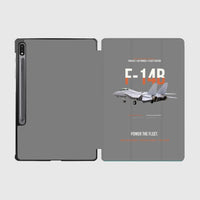 Thumbnail for F-14B Tomcat Power The Fleet design on gray samsung tablet tablet case