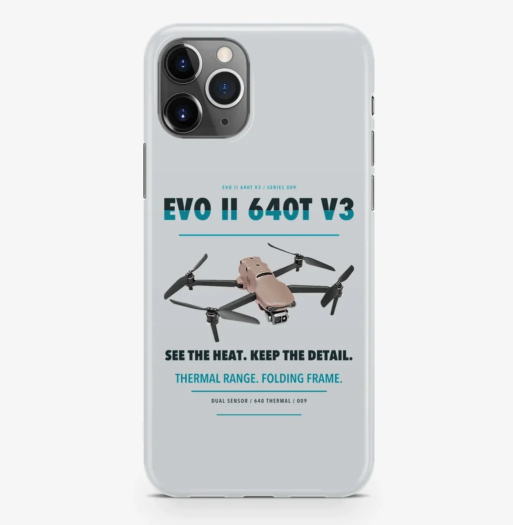 Autel EVO II Dual 640T V3 Case ProMax design on light gray iphone case promax