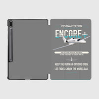 Thumbnail for Cessna Citation Encore+ design on gray samsung tablet tablet case