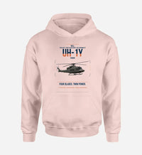 Thumbnail for Bell UH-1Y Venom design on pink double-side hoodie, single-side print