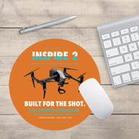 Thumbnail for DJI Inspire 2 design on orange round mouse pad