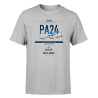 Thumbnail for Piper PA-24-250 Comanche 250 design on light gray t-shirt, single-side print