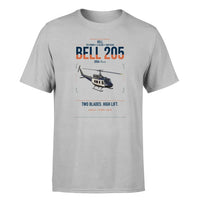 Thumbnail for Bell 205A-1++ design on light gray t-shirt, single-side print