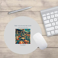 Thumbnail for VINTAGE G4376 - The Taxi Rank Rivalry - Designed Mouse Pads design on lightgray round