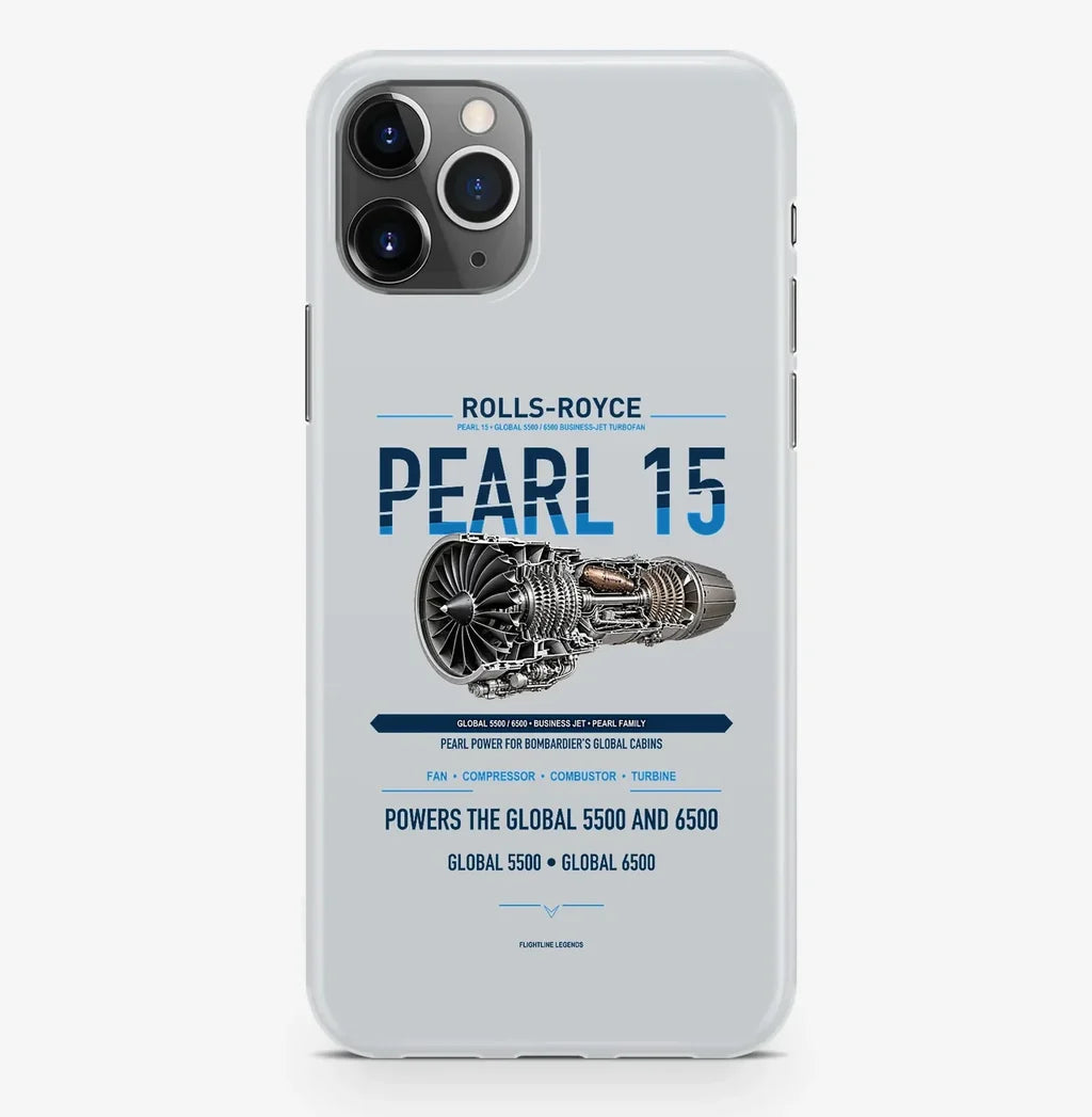 PEARL 15 Case ProMax design on light gray iphone case promax