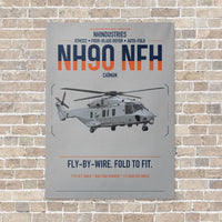 Thumbnail for NHIndustries NH90 NFH Caïman vertical canvas print - no frame - light gray background