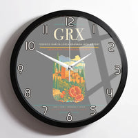 Thumbnail for Federico García Lorca Granada-Jaén Airport (GRX) design on gray framed wall clock