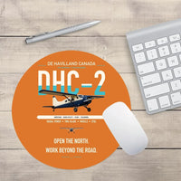 Thumbnail for DHC-2 Beaver Mk I design on orange round mouse pad