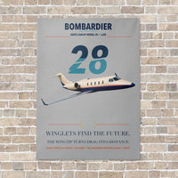 Thumbnail for Bombardier Learjet 28 vertical canvas print - no frame - light gray background