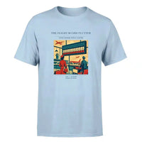 Thumbnail for VINTAGE G4302 - The Flight Board Flutter - Premium T-Shirt design on lightblue premium t shirt