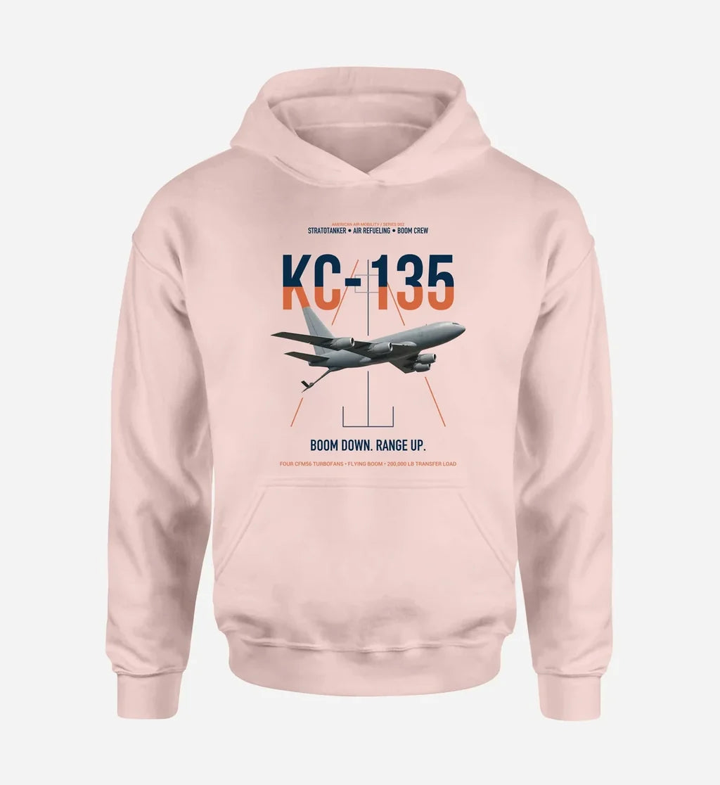 KC-135 STRATOTANKER design on pink double-side hoodie, single-side print
