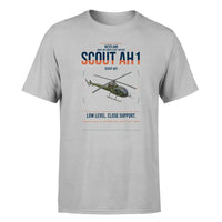 Thumbnail for Westland Scout AH1 design on light gray t-shirt, single-side print