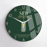 Thumbnail for Orlando Sanford International Airport SFB Wall-Clock No-Frame - Dark Green
