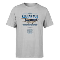 Thumbnail for Daher Kodiak 900 design on light gray t-shirt, single-side print
