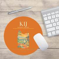 Thumbnail for Niigata Airport (KIJ) design on orange round mouse pad