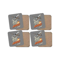 Thumbnail for Born To Fly Airbus design on gray 4 pieces set coaster