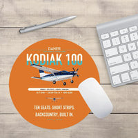 Thumbnail for Daher Kodiak 100 Series III design on orange round mouse pad