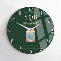 Thumbnail for Quebec City Jean Lesage International Airport YQB Wall-Clock No-Frame - Dark Green