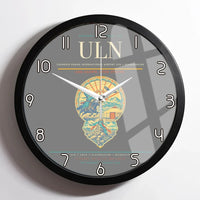 Thumbnail for Chinggis Khaan International Airport (ULN) design on gray framed wall clock