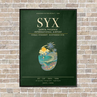 Thumbnail for Sanya Phoenix International Airport SYX - Canvas Framed - Dark Green