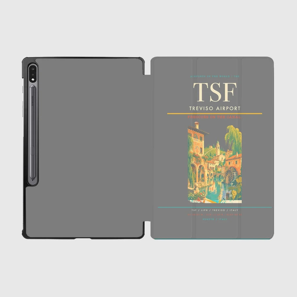 Treviso Airport (TSF) design on gray samsung tablet tablet case