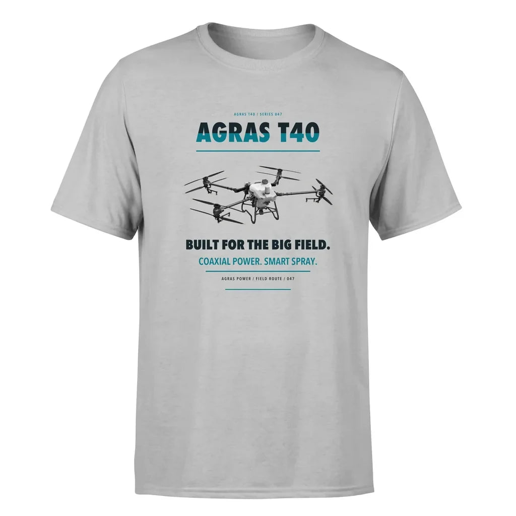 DJI Agras T40 design on light gray single side