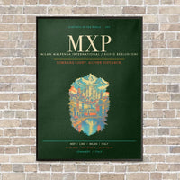 Thumbnail for Milan Malpensa International Airport Silvio Berlusconi MXP - Canvas Framed - Dark Green