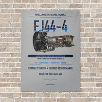 Thumbnail for FJ44-4 vertical canvas print - no frame - light gray background