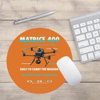 Thumbnail for DJI Matrice 400 design on orange round mouse pad