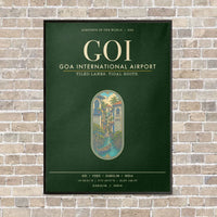 Thumbnail for Goa International Airport Dabolim GOI - Canvas Framed - Dark Green
